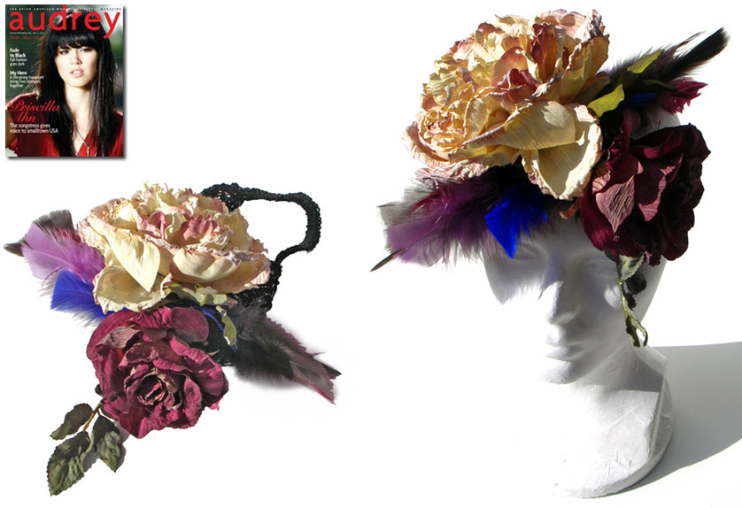 Flower and Feather Headpiece by Space Mermaid